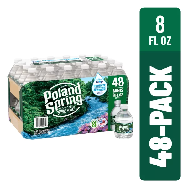 Poland Spring 100% Natural Spring Water, Deposit, 48 pk./8 oz. - Image 4