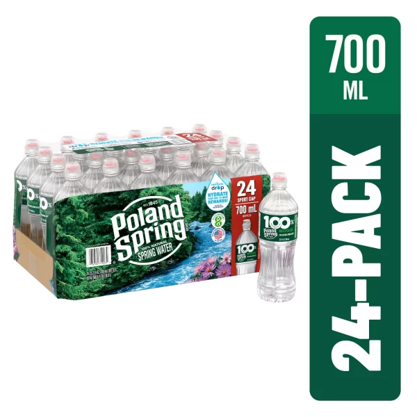Poland Spring 100% Natural Spring Water with Sports Cap, Deposit, 24 pk./23.7 oz. - Image 2