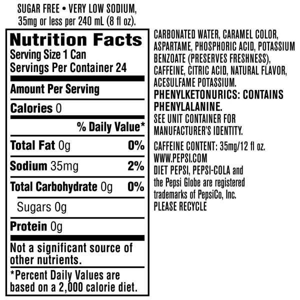 Diet Pepsi Soda Cans, 24 pk./12 oz. - Image 4