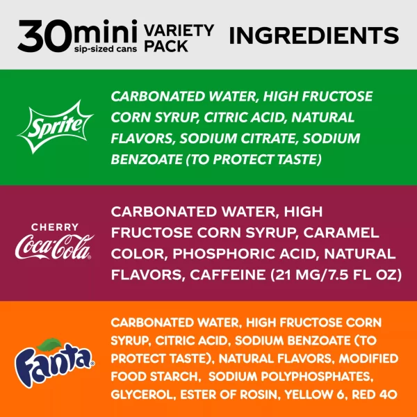 Coca-Cola Mini Cans Variety Pack, 30 pk./7.5 oz. - Image 4