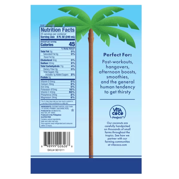Vita Coco Pure Coconut Water, 6 pk./1L - Image 4
