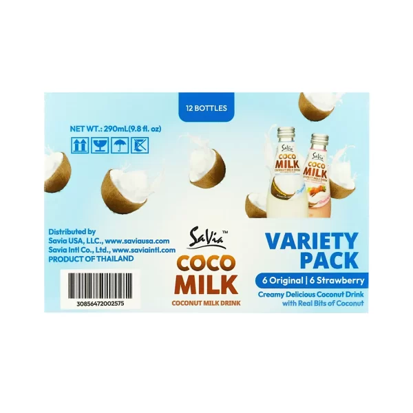 Savia Coconut Milk Drink, Made with Real Coconut Pulp, Gluten-Free, 12 pk./9.8 oz.