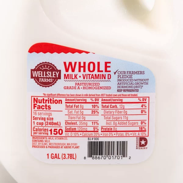 Wellsley Farms Whole Milk, 1 gal. - Image 3