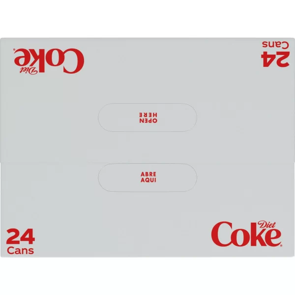 Diet Coke Diet Cola Soda Pop, 12 fl oz Cans, 24 Pack - Image 2