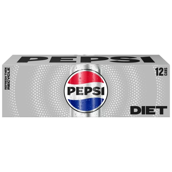 Diet Pepsi Cola Soda Pop, 12 fl oz, 12 Pack Cans - Image 3