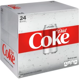Diet Coke Diet Cola Soda Pop, 12 fl oz Cans, 24 Pack