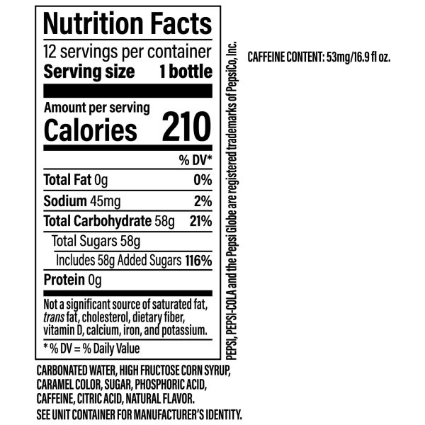 Pepsi Cola Soda Pop, 16.9 fl oz, 12 Pack Bottles - Image 2