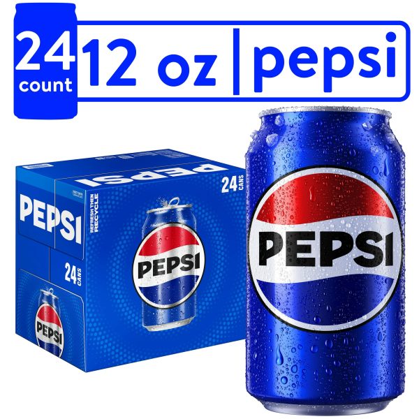 Pepsi Cola Soda Pop, 12 fl oz, 12 Pack Cans