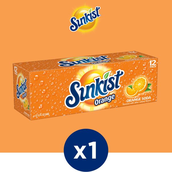 Sunkist Orange Soda Pop, 12 fl oz, 12 Pack Cans - Image 2