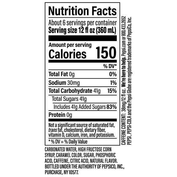 Pepsi Cola Soda Pop, 2 Liter Bottle - Image 8